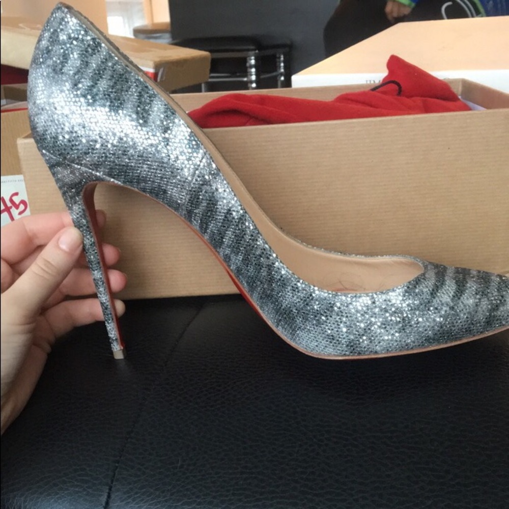 Black and Silver Red Bottoms